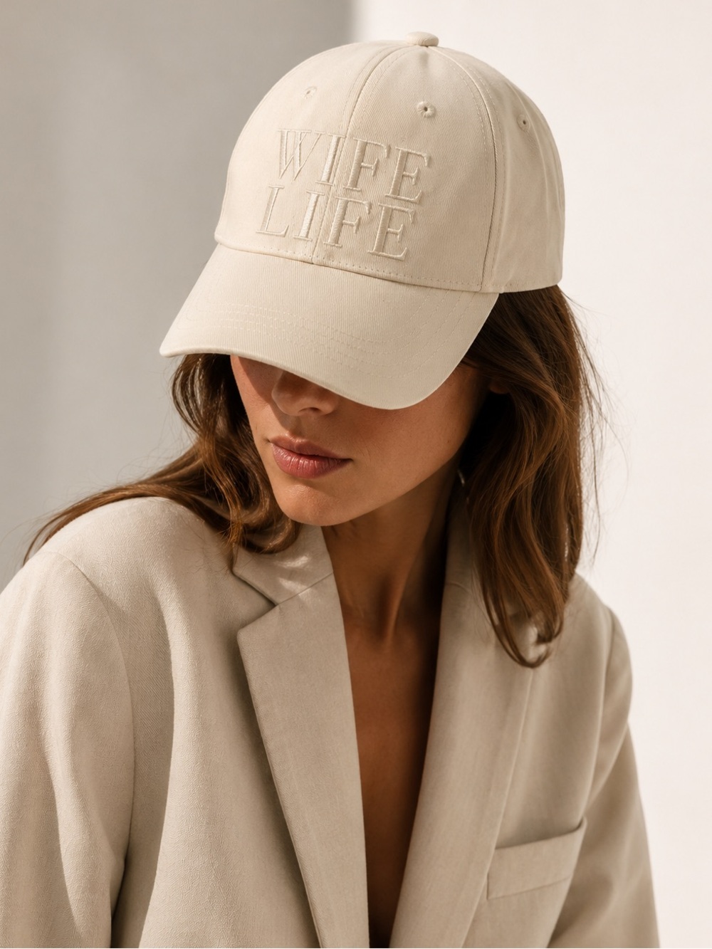 Miss To Mrs Cream Embroidered Bridal Baseball Cap Hat OS